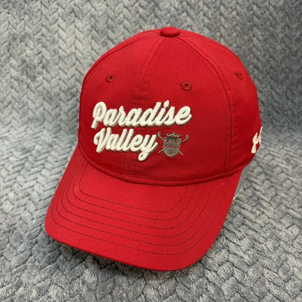 Under Armour Paradise Valley Junior Golf Adjustable Youth Red Hat